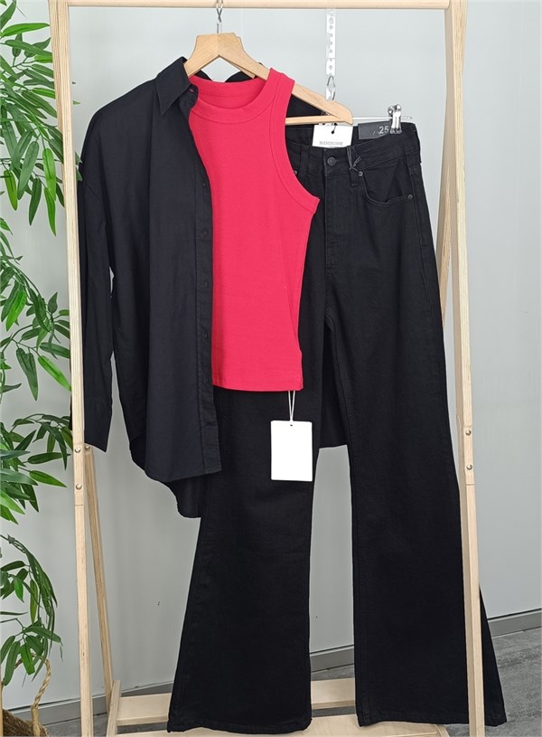 Джинсы клёш от колена 1562 2825